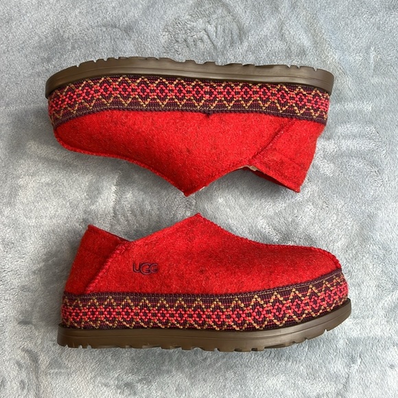 NWOB UGG Refelt Tasman Slip On Shoes Slippers #1130872 Red Size EU37 US6 - Picture 3 of 10